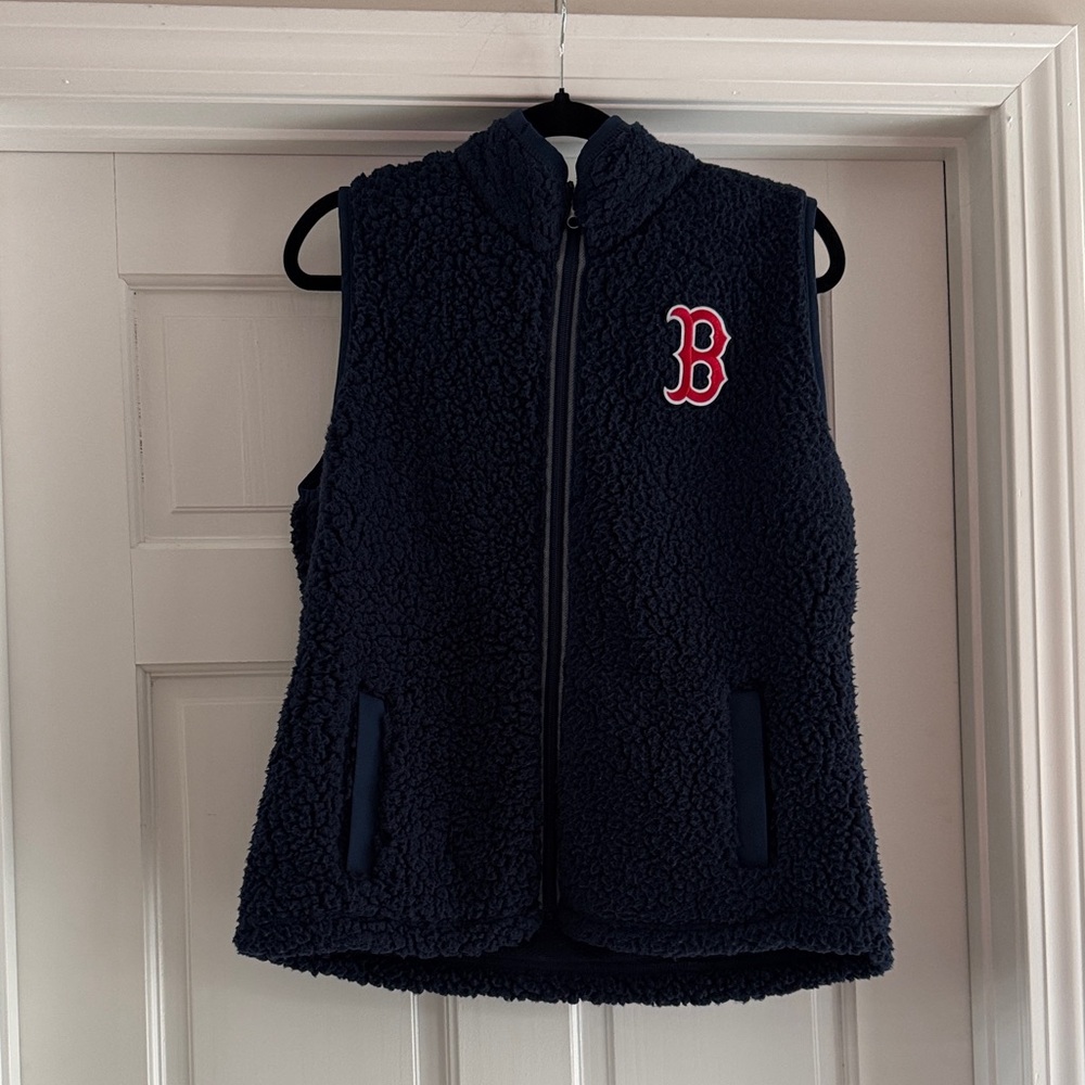 Boston Red Sox Navy Sherpa Zip Vest
